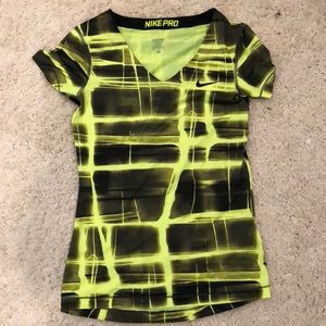 Fun neon print Nike Pro tee